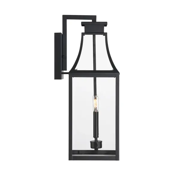 Emery 2-Light Outdoor Wall Lantern in Matte Black - Image 5