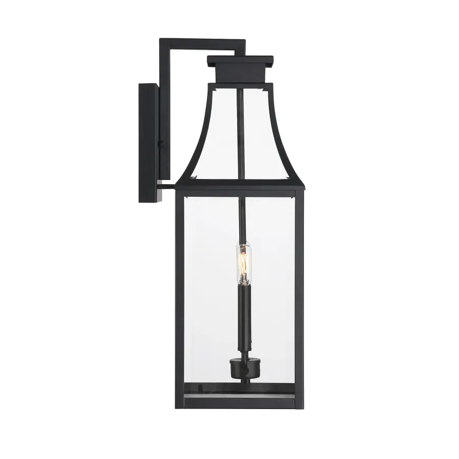 Emery 2-Light Outdoor Wall Lantern in Matte Black - Image 5