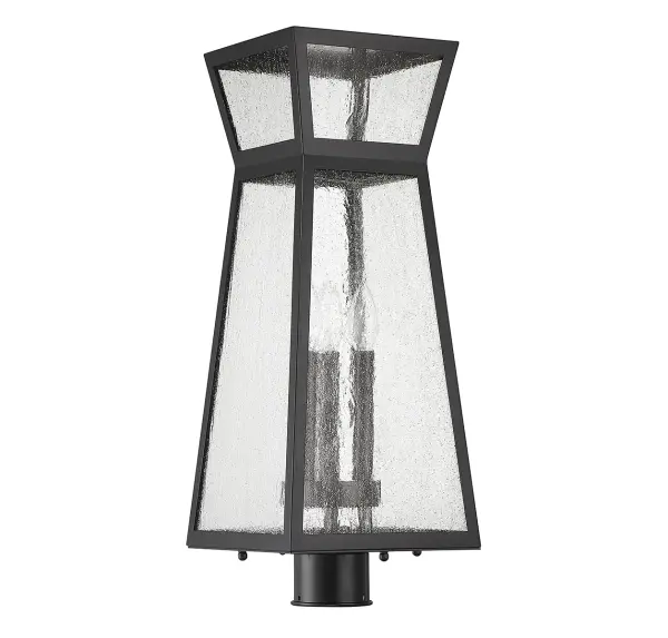 Millford 3-Light Outdoor Post Lantern in Matte Black - alternate view