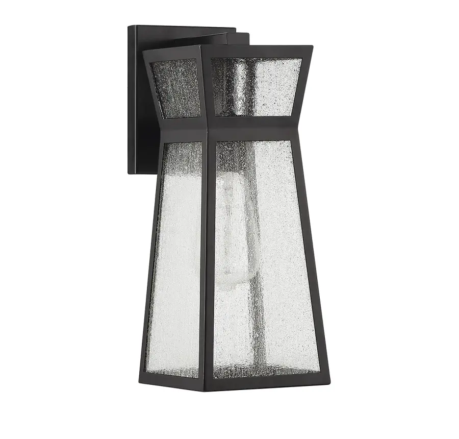 Millford 1-Light Outdoor Wall Lantern in Matte Black - Image 2