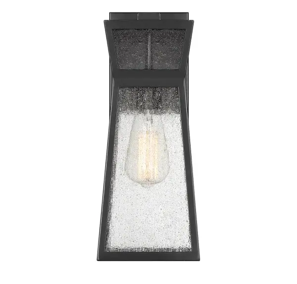 Millford 1-Light Outdoor Wall Lantern in Matte Black - Image 3