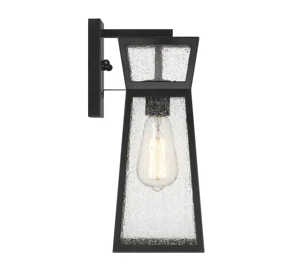 Millford 1-Light Outdoor Wall Lantern in Matte Black - Image 5