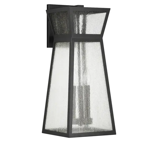 Millford 3-Light Outdoor Wall Lantern in Matte Black - alternate view