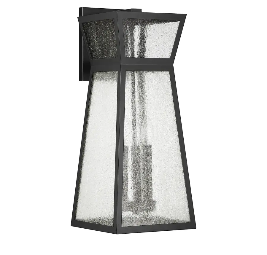 Millford 3-Light Outdoor Wall Lantern in Matte Black - Image 2