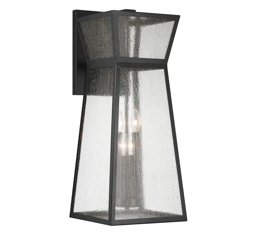 Millford 4-Light Outdoor Wall Lantern in Matte Black - Image 1
