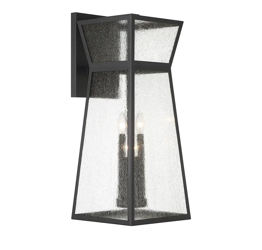 Millford 4-Light Outdoor Wall Lantern in Matte Black - Image 4