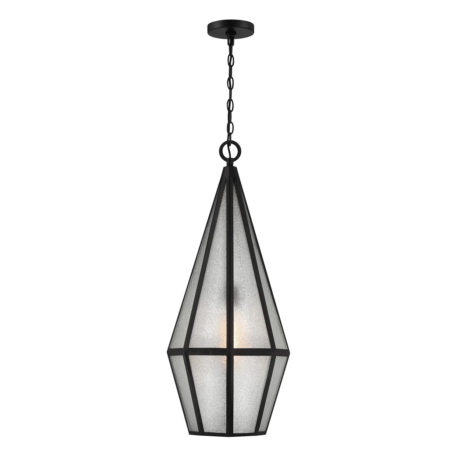 Peninsula Outdoor Hanging Lantern in Matte Black