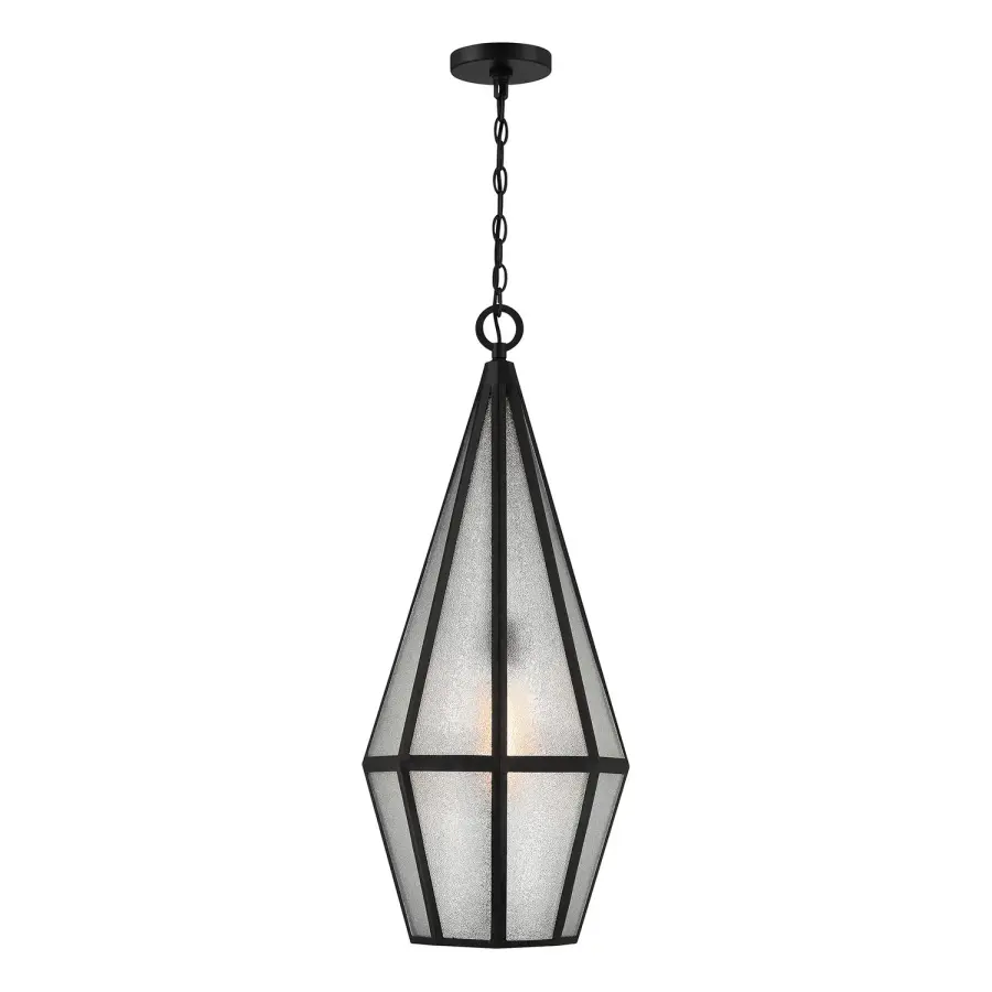 Peninsula Outdoor Hanging Lantern in Matte Black - Image 1