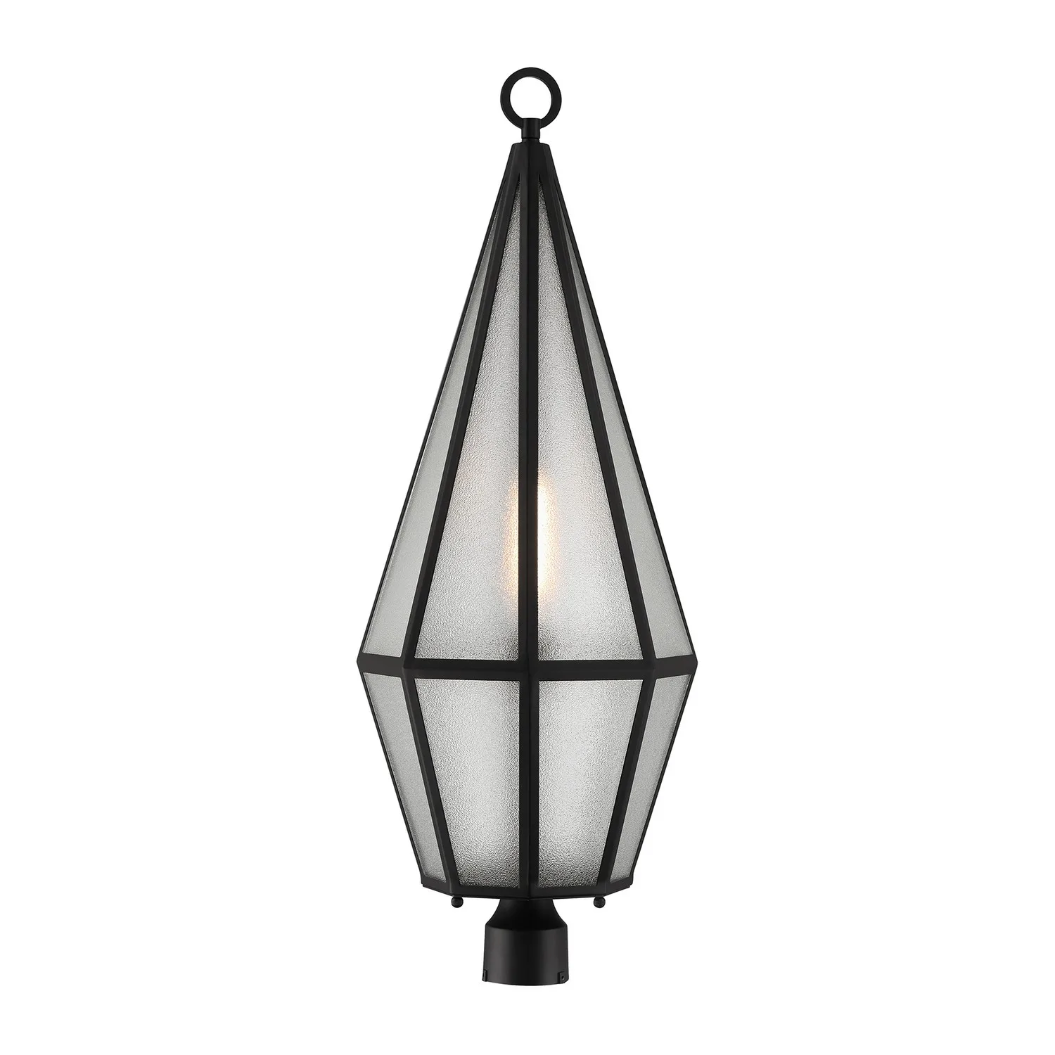 Peninsula Outdoor Post Lantern in Matte Black