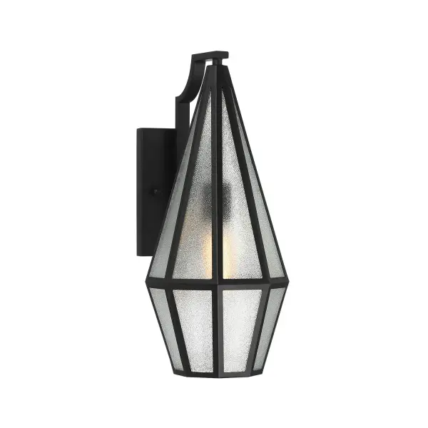 Peninsula Outdoor Wall Lantern in Matte Black - Image 1