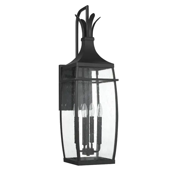 Montpelier 4-Light Outdoor Wall Lantern in Matte Black - alternate view