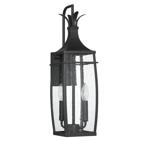 Montpelier 2-Light Outdoor Wall Lantern in Matte Black - alternate view