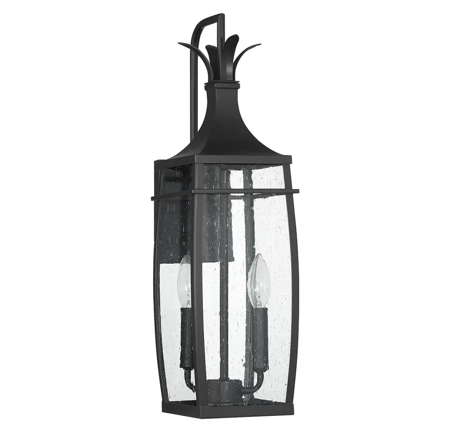 Montpelier 2-Light Outdoor Wall Lantern in Matte Black - Image 2