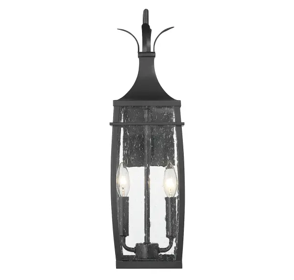 Montpelier 2-Light Outdoor Wall Lantern in Matte Black - Image 3