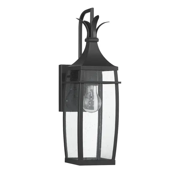 Montpelier 1-Light Outdoor Wall Lantern in Matte Black - alternate view
