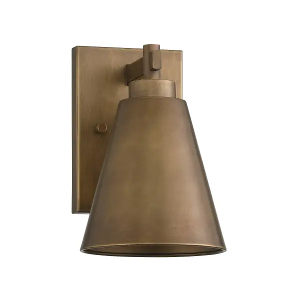 The Ryder outdoor wall lantern combines rustic charm with environmental responsibility. Its Dark Sky friendly design reduces light pollution while providing focused illumination, making it ideal for eco-conscious homeowners. - alternate view