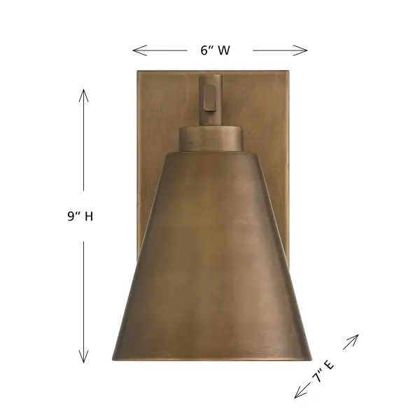 Ryder One Light Outdoor Wall Lantern in Atlas Bronze - Image 6