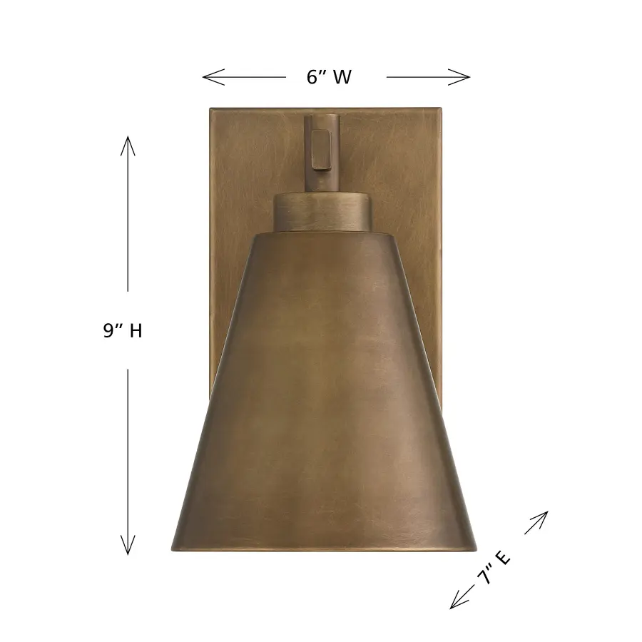 Ryder One Light Outdoor Wall Lantern in Atlas Bronze - Image 6