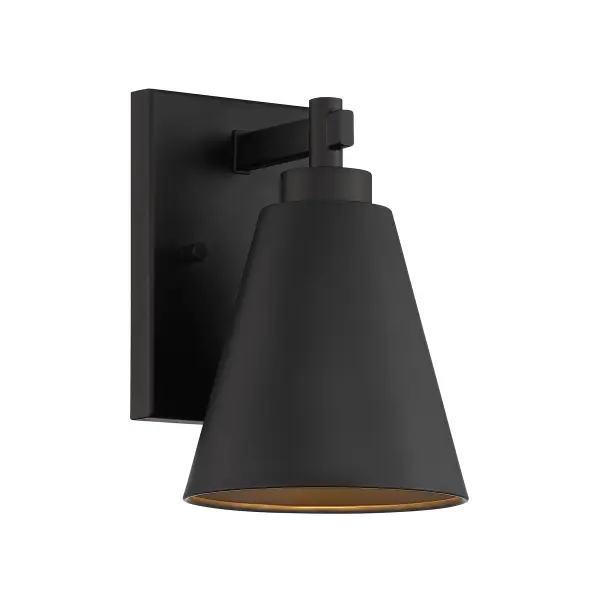 Ryder 1-Light Outdoor Wall Lantern in Matte Black - Image 4