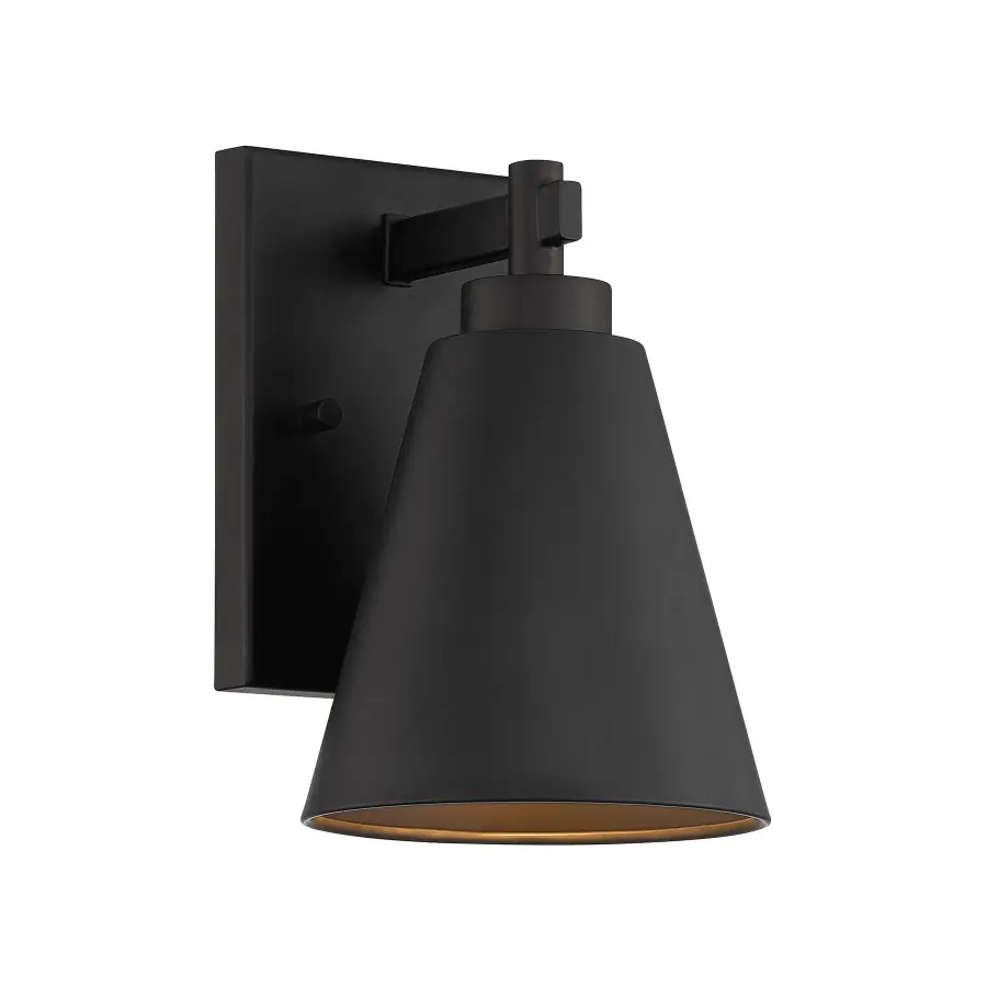 Ryder 1-Light Outdoor Wall Lantern in Matte Black - Image 4