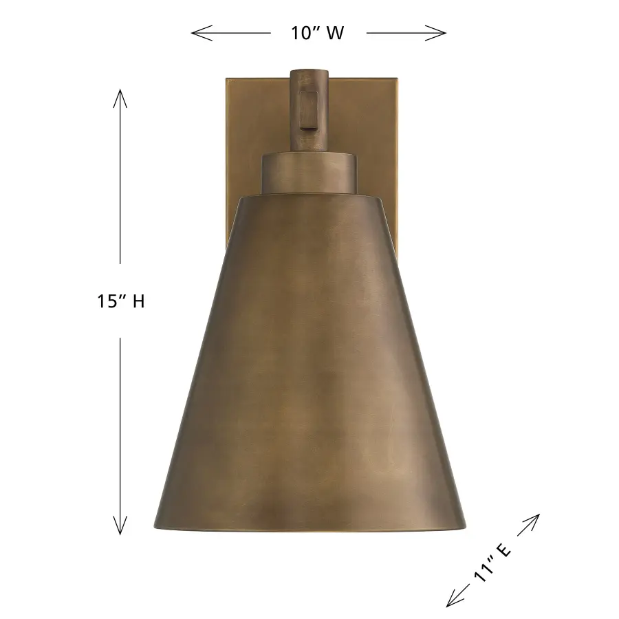 Ryder One Light Outdoor Wall Lantern in Atlas Bronze - Image 6