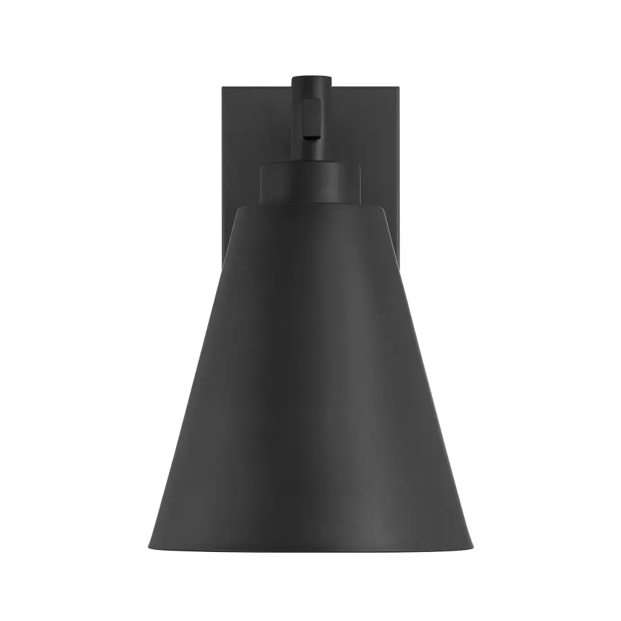 Ryder 1-Light Outdoor Wall Lantern in Matte Black - Image 3