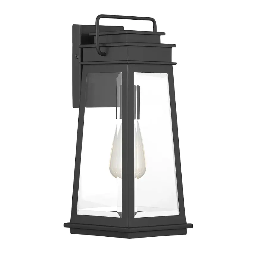 Boone 1-Light Outdoor Wall Lantern in Matte Black - Image 4
