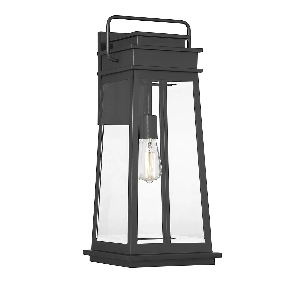 Boone One Light Outdoor Wall Lantern in Matte Black