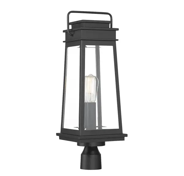 Boone One Light Outdoor Post Lantern in Matte Black - Image 1