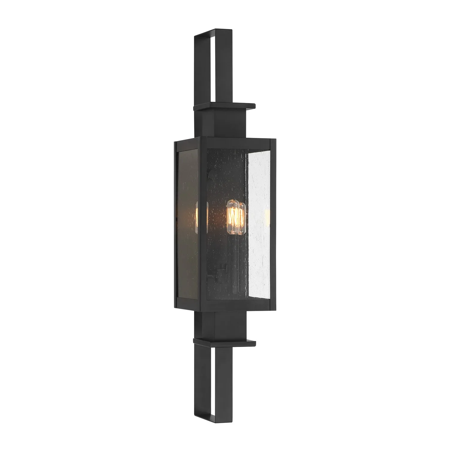 Ascott Three Light Outdoor Wall Lantern in Matte Black