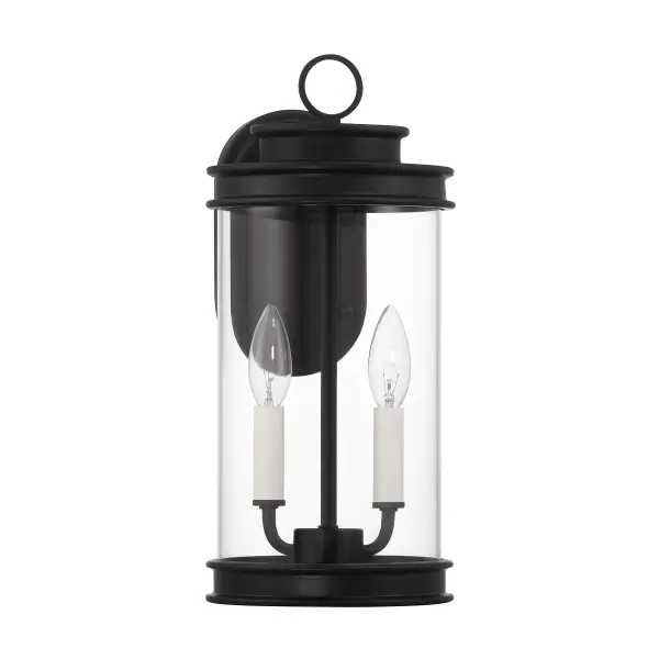Englewood 2-Light Outdoor Wall Lantern in Matte Black - Image 2