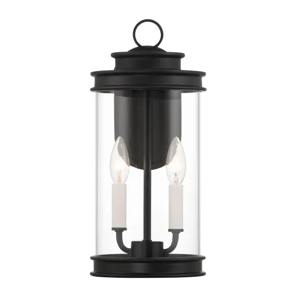 Englewood 2-Light Outdoor Wall Lantern in Matte Black - Image 3