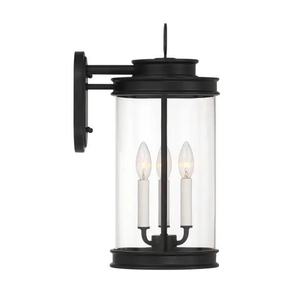 Englewood 3-Light Outdoor Wall Lantern in Matte Black - Image 5