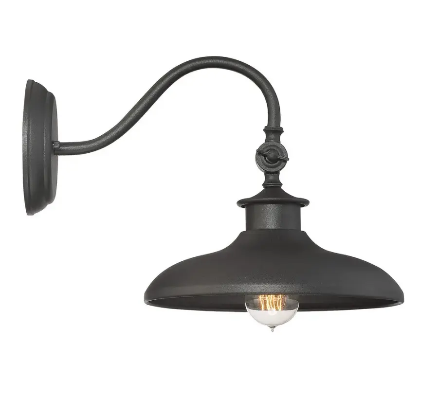 Raleigh 1-Light Outdoor Wall Lantern in Black - Image 3