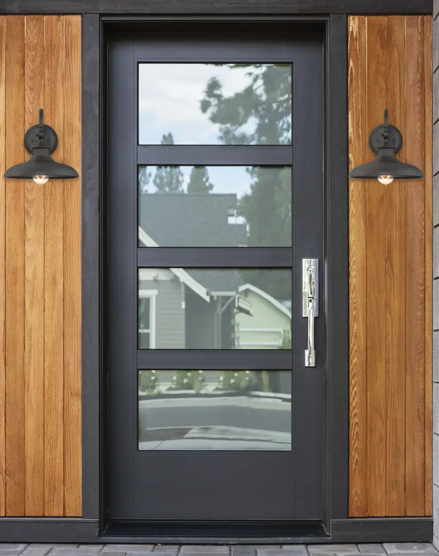 Raleigh 1-Light Outdoor Wall Lantern in Black - Image 6