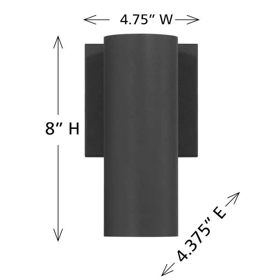 Kelley 1-Light LED 5CCT Cylinder Exterior Light in Black - Image 6