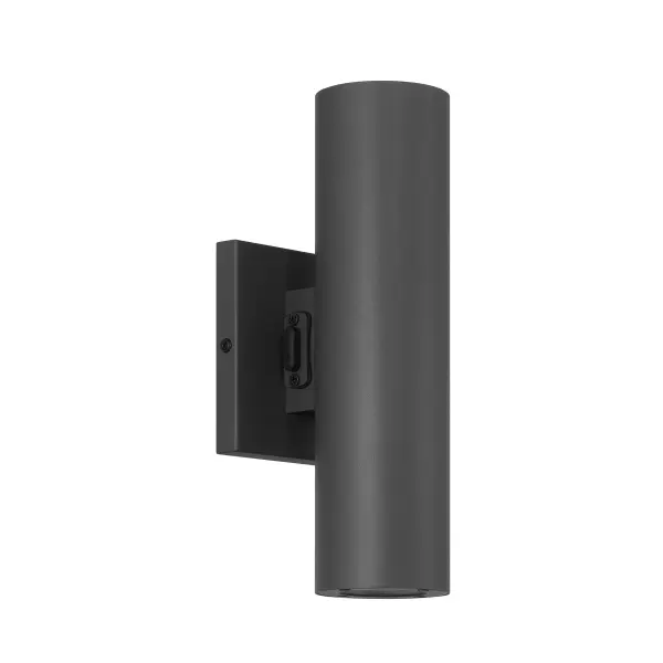 Kelley 2-Light LED 5CCT Cylinder Exterior Light in Black - alternate view