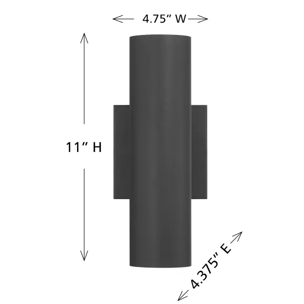 Kelley 2-Light LED 5CCT Cylinder Exterior Light in Black - Image 6