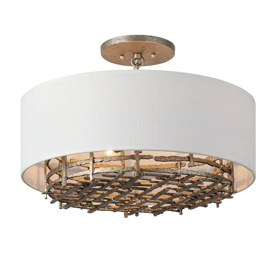 Cameo 4-Light Convertible Semi-Flush or Pendant in Champagne Luxe - Image 1