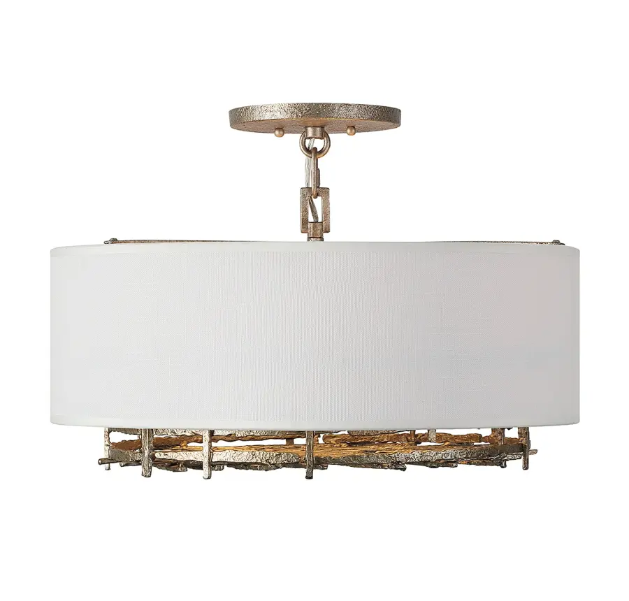 Cameo 4-Light Convertible Semi-Flush or Pendant in Champagne Luxe - Image 3