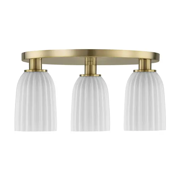 Baldwin 3-Light Flush Mount in Noble Brass - alternate view