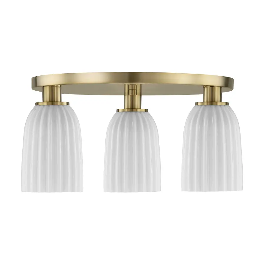 Baldwin 3-Light Flush Mount in Noble Brass - Image 2