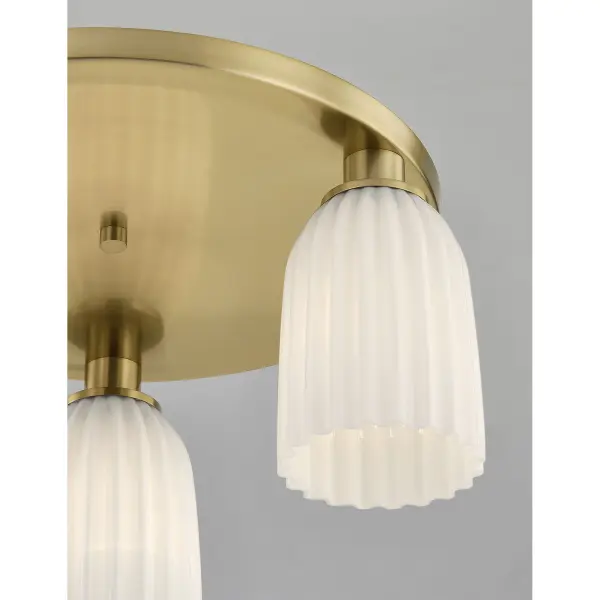 Baldwin 3-Light Flush Mount in Noble Brass - Image 5