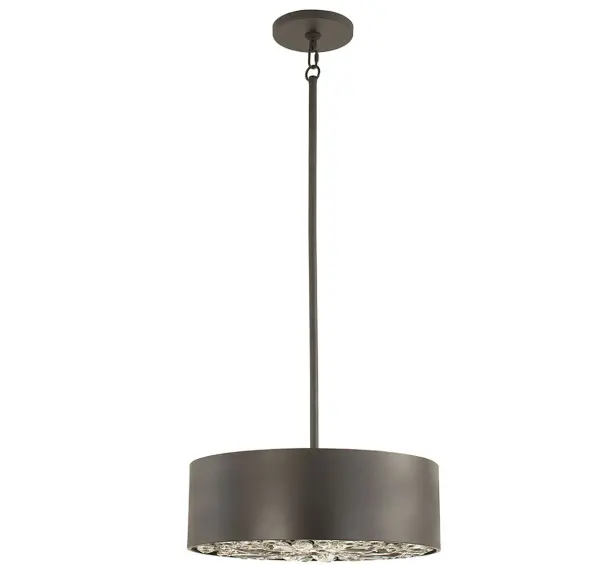 Azores 4-Light Convertible Semi-Flush or Pendant in Black Cashmere - Image 1