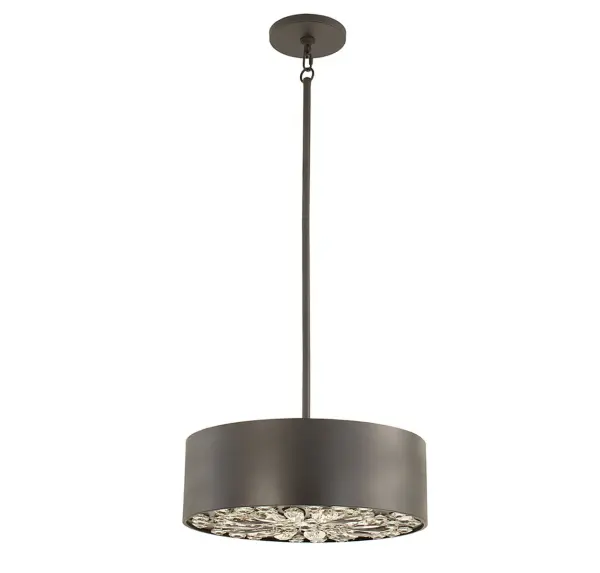 Azores 4-Light Convertible Semi-Flush or Pendant in Black Cashmere - Image 3