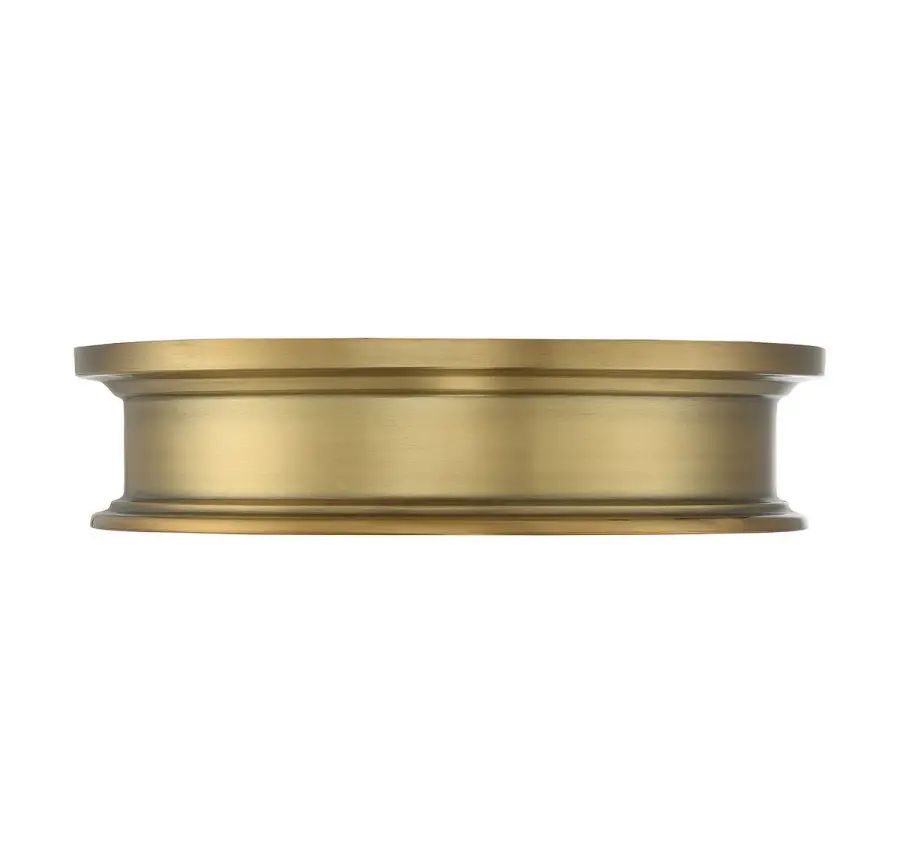 Watkins Three Light Flush Mount in Warm Brass - Image 3