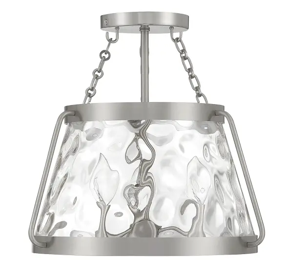 Crawford 3-Light Ceiling Light in Satin Nickel - Image 2