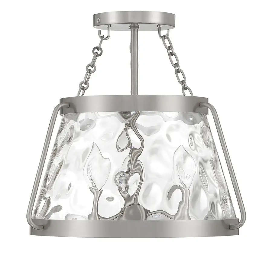 Crawford 3-Light Ceiling Light in Satin Nickel - Image 2