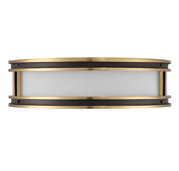 Alberti 4-Light Ceiling Light in Matte Black with Warm Brass Accents - Image 2