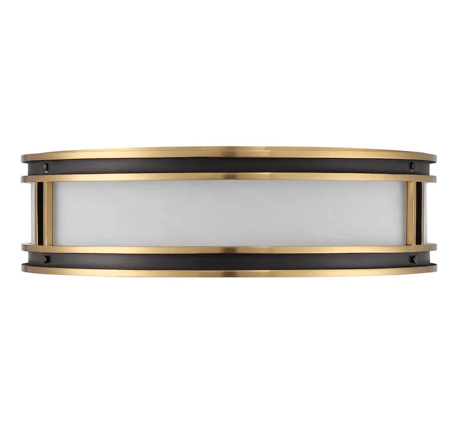 Alberti 4-Light Ceiling Light in Matte Black with Warm Brass Accents - Image 2